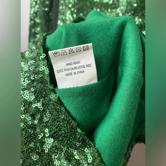 NWOTs TFNC London - Green sequin three quarter sleeve dress- small - Picture 7 of 7